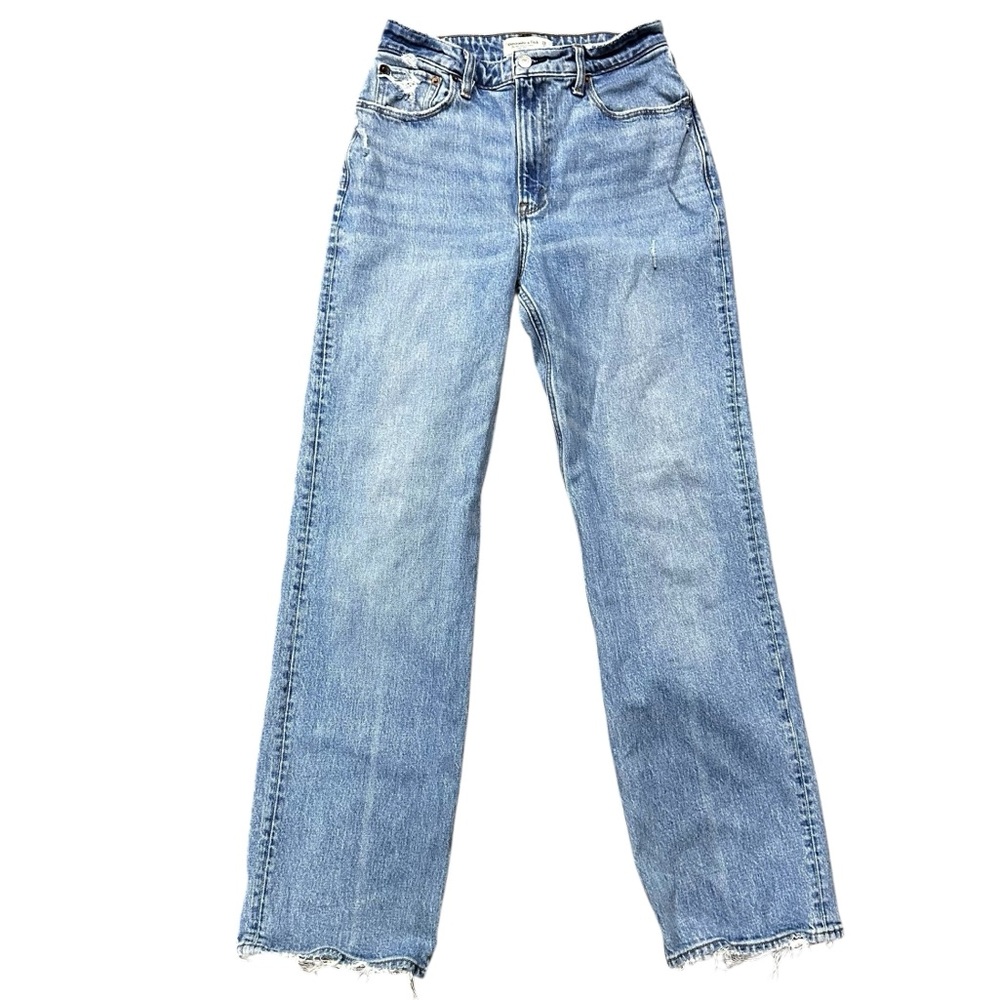 Abercrombie & Fitch Women's High Rise Jeans - Light Blue